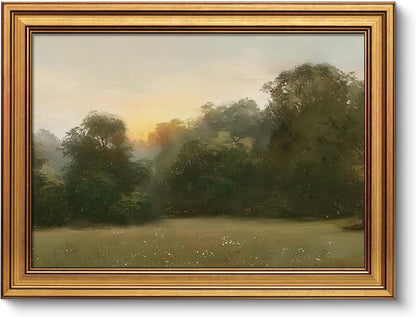 Vintage Gold Framed Wall Art, Sketch Birds Canvas Painting, Cute but Exquisite Wall Decor, No Glass No Glare, Suitable for Bedside Tables, Foyer, Bookshelves,【Hummingbird】-10L x 8W